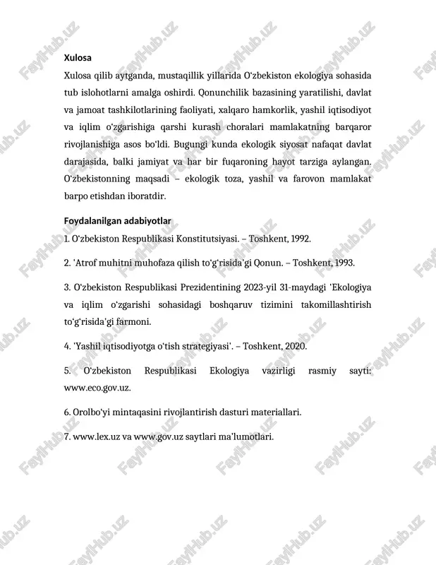 ekologiya sohasida islohotlar - Page 4