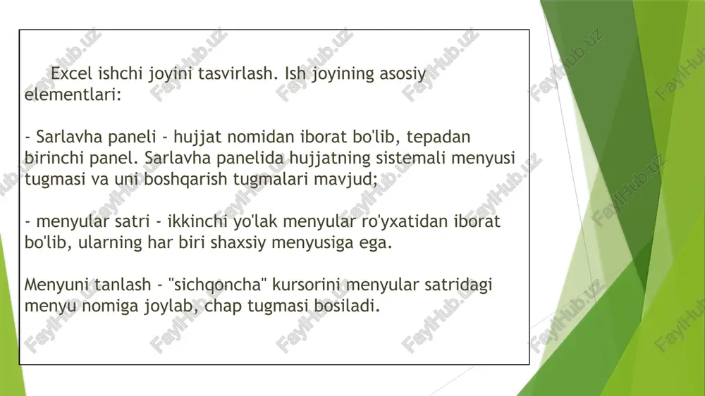ms excel dasturidagi ma'lumotlarni ko'rib chiqish, qayta ishlash va umumiylashtirish - Page 4
