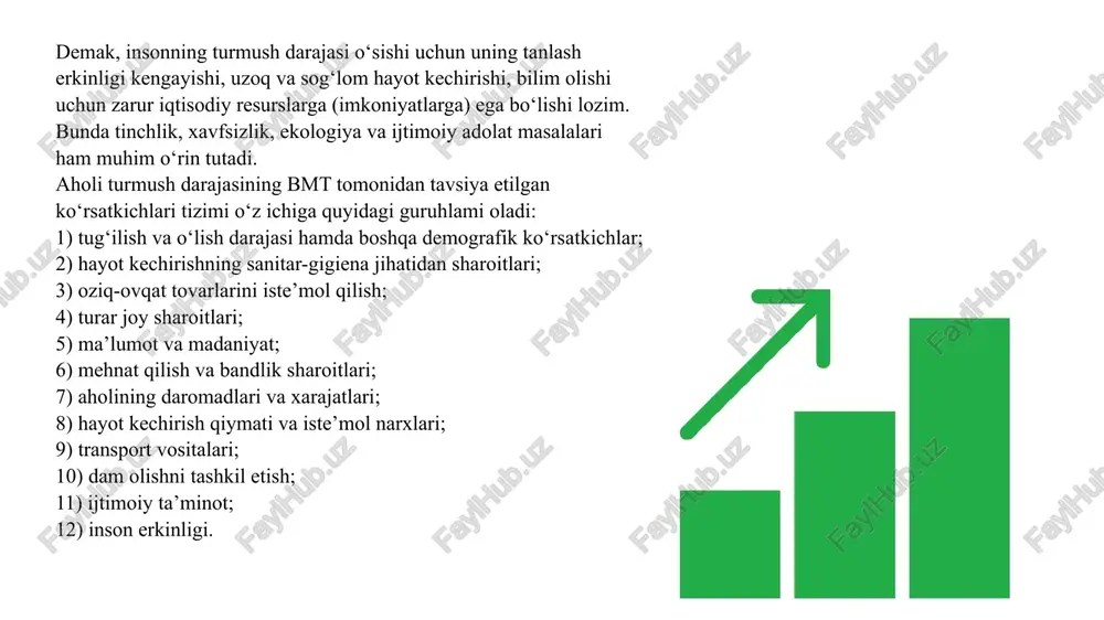 itsienti hisoblanadi. bu ko'rsatkich 10 foiz eng yuqori ta’minlangan aholi o‘rtacha daromadlari va 10 foiz 668 eng kam ta’minlanganlar o‘rtacha daromadi o‘rtasidagi nisbatni ifodalaydi. masalan, aqsh va buyuk britaniyada bu nisbat 13:iga, shvetsiyada esa 5,5: lga teng. “0 ‘zbekistonda mustaqillikning birinchi kunlaridan boshlab jamiyatning ijtimoiy tabaqalashuv darajasini kamaytirishga alohida e’tibor berilayotgani, sodda qilib aytganda, o‘ta boylar ham, o‘ta kambag‘allar ham bo‘lmasin, degan tamoyilga amal qilib kelinayotgani sizlarga yaxshi ma’lum, albatta. yurtimizdagi 10 foiz ta’minlangan va 10 foiz yetarlicha ta’minlanmagan aholi daromadlari o‘rtasidagi farq, ya’ni «detsil koeffisenti» deb nom olgan ko‘rsatkich barqaror pasayish tendensiyasiga ega bo‘lib, bu raqam 2010-yildagi 8,5 foiz o‘miga 2015-yilda 7,7 foizni tashkil etdi”183. 0‘zbekiston respublikasi birinchi prezidenti islom karimovning mamlakatimizni 2015-yilda ijtimdiy-iqtisodiy rivojlantirish yakunlari va 2016- yilga mo‘ljallangan iqtisodiy dastuming eng muhim ustuvor yo'nalishlariga bag‘ishlangan vazirlar mahkamasining kengaytirilgan majlisidagi ma’ruzasi. bosh maqsadimiz - mavjud qiyinchiliklarga qaramasdan, olib borayotgan islohotlami, iqtisodiyotimizda tarkibiy o‘zgarishlami izchil davom ettirish, xususiy mulkchilik, …