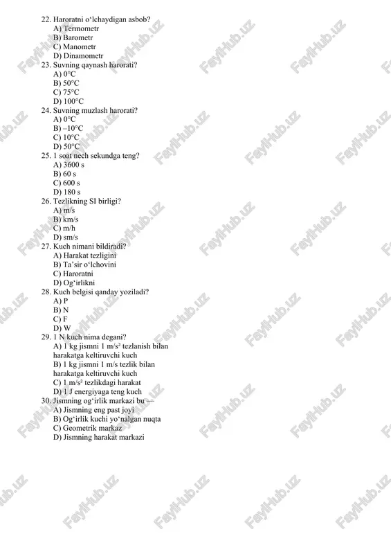 fizika darsi test savollari - Page 4