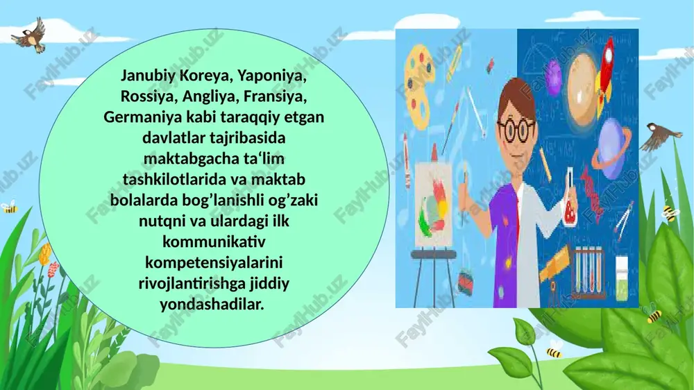 dent maktablari ochildi. ular steam fanlarini o'qitishga ixtisoslashtirildi . steam-maktab o'quvchilarini zamonaviy o'qitish metodikasi bo'lib, an'anaviy o'qitish tizimiga muqobil tizimdir. 2022yil 30 noyabr steam ta’lim texnologiyasini ta’limda qo’llash bo’yicha xorijiy tajribalar (yaponiya misolida) savodxonlik darajasi 99% boʻlgan yaponiya taʼlim tizimi mashaqqatli mehnat, oʻz-oʻzini soʻroq qilish va muntazam mehnat odatlarini egallash zarurligiga asoslangan. “robotlar uyi” deb atalgan yaponiyada yuqori natijalarga erishishda steam o‘qitish metodikasining asosiy ta’lim yo‘nalishi sifatida qabul qilinishi katta rol o‘ynaydi. yaponiya ta’lim tizimi matematika va texnologiya fanlarini puxta egallagan yoshlarni “ishlab chiqarish” bilan muntazam shug‘ullantiradi.yaponiyalik talabalar pisa (programme for international student assessment), xalqaro baholash dasturlarida o‘qish, matematika va aniq fanlar bo‘yicha katta muvaffaqiyatlarga erishmoqda. timss (xalqaro matematika va fanlarni o'rganish tendentsiyalari) ular muvaffaqiyatli kompetentsiyani namoyish etadilar. stem/steam ta'limiga o'tish 1989 yilda yaponiya ta'lim vazirligi boshlang'ich maktablar uchun yangi o'quv dasturini ishlab chiqdi. o‘sha dasturda yapon tili, matematika, musiqa, san’at va hunarmandchilik fanlari atrof-muhitni o‘rganishga majburiy fan sifatida kiritilgan. …