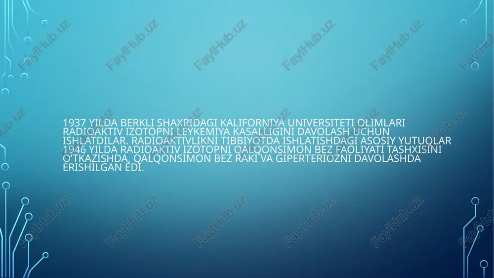 yadro kimyosining tibbiyotdagi o‘rni - Page 4