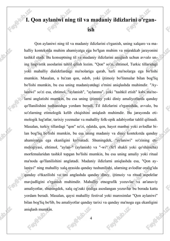 aniy kontekstda qaraladi, ular orqali an'anaviy qadriyatlar, ijtimoiy tuzilma va ruhiy dunyo bog'lanadi. qon aylaniwi, odatda, turli etnik va qishloq hududlarida yashovchi xalqlarning ramziy va amaliy hayotida muhim o'rin tutadi. bu amaliyotlar asosan jamoaviy ruhiyat, madaniy identifikatsiya va o'ziga xoslikni saqlash uchun xizmat qiladi. an'anaviy amaliyotlarning asosiy tarkibiy qismlaridan biri bo'lib, ular odatda, turli diniy, rituallar va urf-odatlar bilan bog'liq bo'ladi. masalan, qon aylaniwi bilan bog'liq bo'lgan marosimlar, odatda, muayyan davrlar, mas'uliyatlar yoki ijtimoiy vazifalarni bajarishga qaratilgan bo'ladi. bu marosimlar, ayniqsa, oilaviy, jamoaviy yoki qishloq hayotida muhim ahamiyat kasb etadi va ularning asosiy maqsadi, odatda, ruhiy barqarorlik, ijtimoiy muvozanat va madaniy davomiylikni ta'minlashdir. hozirgi zamonda esa, bu an'anaviy amaliyotlar o'zining madaniy va ijtimoiy ahamiyatini saqlab qolgan holda, yangi sharoitlarga moslashmoqda. ular ko'pincha, madaniyatni saqlash, turizmni rivojlantirish yoki mahalliy identitetni mustahkamlash uchun ishlatiladi. shu bilan birga, zamonaviy jamiyatda bu amaliyotlar asl qadriyatlarini yo'qotmay, balki ularni yangicha shaklda davom ettirishga intilmoqda. bu …