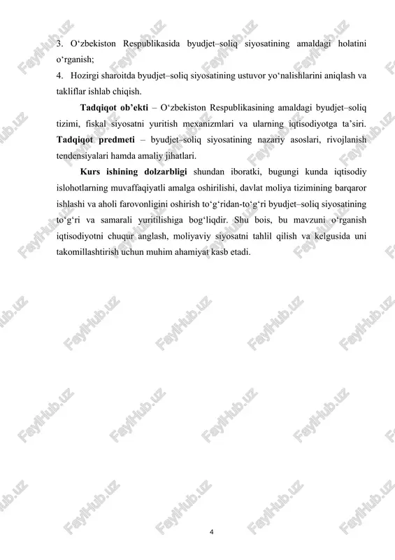 0-yildan boshlab o‘zbekiston respublikasi prezidenti shavkat mirziyoyev tomonidan iqtisodiyotni erkinlashtirish va tadbirkorlikni qo‘llab-quvvatlash borasida qator muhim islohotlar amalga oshirildi. xususan, oliy majlisga yo‘llangan murojaatnomasida prezident mamlakatda olib borilayotgan islohotlarga atroflicha to‘xtalib, 2020–2024-yillarda iqtisodiy islohotlarni chuqurlashtirishning eng muhim ustuvor vazifalarini belgilab berdi. bugungi kunda mamlakatimizda soliq siyosatini yanada takomillashtirish va soddalashtirish ishlari bosqichma-bosqich amalga oshirilmoqda. mamlakat rahbari o‘z ma’ruzalarida soliq to‘lovchilarga soliqqa tortish tizimida qo‘shimcha imtiyozlar va preferensiyalar berish, soliqlarni unifikatsiya qilish, soliq yukini yengillashtirish, soliq qonunchiligining barqarorligini ta’minlash hamda ushbu yo‘nalishda ilg‘or xorijiy mamlakatlar tajribasidan foydalanish lozimligini ta’kidlab o‘tdi. bundan tashqari, prezident shavkat mirziyoyev o‘z chiqishlarida “islohotlarni chuqurlashtirish, iqtisodiyot va soliq-budjet siyosatini yanada erkinlashtirish, raqamli iqtisodiyot va bozor infratuzilmasini jadal rivojlantirish” mamlakat taraqqiyotining asosiy ustuvor yo‘nalishlaridan biri ekanligini ta’kidladi. ushbu yo‘nalish bo‘yicha istiqbolli dasturlarni ishlab chiqish, oliy o‘quv yurtlarining ta’lim yo‘nalishlari uchun zamonaviy o‘quv qo‘llanmalar va darsliklar tayyorlash, soliq sohasida amaliy tadqiqotlar olib borish, ilg‘or pedagogik texnologiyalarni ta’lim tizimida tatbiq …
