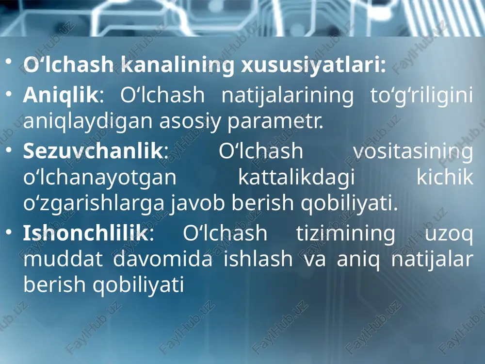 o’lchash tizimlarining o’lchash kanali - Page 4