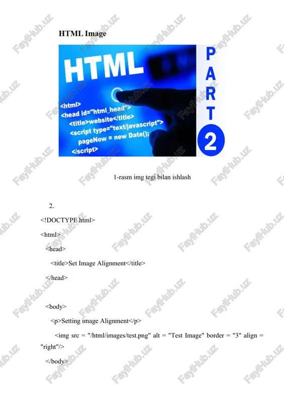 htmlda rasm va jadvallar bilan ishlash teglari - Page 4