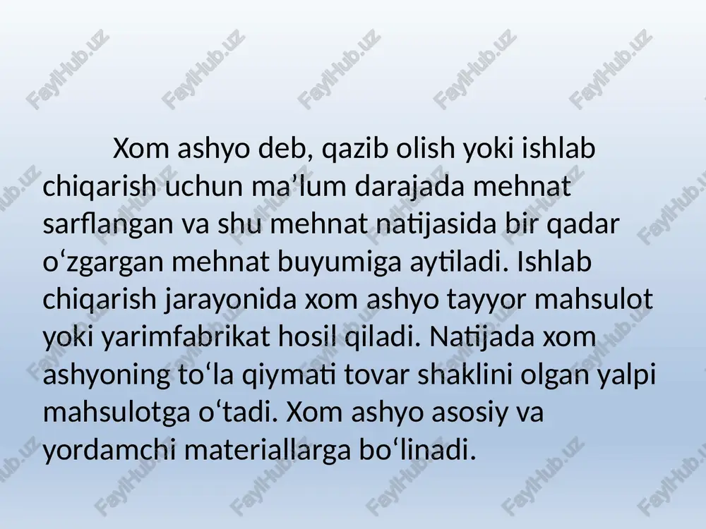 arning – hayvonlar, o‘simliklar, mikroorganizmlar va boshqalarning xilma-xilligini bildiradi. oxirgi ma’lumotlarga ko‘ra, yer sharida 350000 ga yaqin o‘simlik turlari mavjud. o‘zbekistonning bioxilma-xilligi, asosan, 27000 dan ortiq flora va fauna turlaridan iborat. ulardan hayvonlar 15000 dan ortiq, o‘simliklar, zamburug‘lar va suv o‘tlari 11000 ga yaqin. turli tizimlarning hayvonot va o‘simlik dunyosi bir-biridan farqlanadi va u yoki bu tabiiy zonaning o‘zgarishiga (transformatsiyasiga) bog‘liq. o‘simliklar deyarli yagona fizikaviy (jonsiz) resurslar hisobiga organik moddalarni yaratuvchi organizmlardir – ular produtsentlar deyiladi. yerdagi biomassaning 99 %i o‘simliklar hissasiga to‘g‘ri keladi. yashil o‘simliklar har yili 180-50 milliard tonna karbonat angidridni yutib, havoga 150-200 milliard tonna kislorodni ishlab chiqaradi. o‘simliklarning funksiyalari: – sayyorada gazlarning mavjud muvozanatini saqlash; – havoni tozalab turish; – iqlimni boshqarish; – tuproqni suv va shamol eroziyasidan saqlash; – qum harakatini to‘xtatish, garmsel kuchini kesish; – soy, jilg‘a, daryo rejimini tartibga solib turish; – shahar-qishloqlar havosini tozalab turish; – shovqin-suronni pasaytirish; – hayvonlarni yem-xashak bilan, …