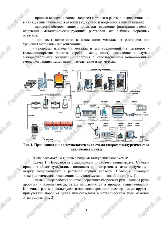 ntatsiya, izmelchenie i dr. metodi. ris.1. printsipialnaya texnologicheskaya sxema gidrometallurgicheskogo izvlecheniya tsinka nije rassmotrim tipovie gidrometallurgicheskie sxemi: sxema 1: pererabotka sulfidnogo tsinkovogo kontsentrata. snachala provodit objig sulfidnix tsinkovix kontsentratov, a zatem poluchennuyu ogarku vishelachivayut v rastvore sernoy kisloti. potom s pomoshyu elektroliticheskogo osajdeniya poluchayut metallicheskiy tsink (ris.1). sxema 2: pererabotka zolotosoderjashix kvartsevix rud. snachala rudi drobyatsya i izmelchayutsya, zatem napravlyayutsya v protsess vishelachivaniya. konechniy rastvor filtruyut, i zolotosoderjashiy rastvor tsementiruyut v prisutstvii poroshka tsinka ili osajdayut v metallicheskom vide metodom elektroliza (ris.2). ris.2. printsipialnaya texnologicheskaya sxema gidrometallurgicheskoy pererabotki zolotosoderjashix rud kak vidno iz visheizlojennogo, izvlechenie metallov iz produktov dobichi gidrometallurgicheskim sposobom predstavlyaet soboy slojniy mnogostadiyniy protsess. kajdaya stadiya, v svoyu ochered, delitsya na raznie vetvi i podchinyaetsya opredelennim fizicheskim i ximicheskim zakonam. izuchenie prakticheskogo primeneniya etix zakonomernostey i ix razvitie sostavlyaet chast nauki o gidrometallurgicheskix protsessax. glava 1. termodinamika elektrolitnix rastvorov 1.1. rastvorenie i tipi vishelachivaniya. klassifikatsiya i vibor rastvoriteley …