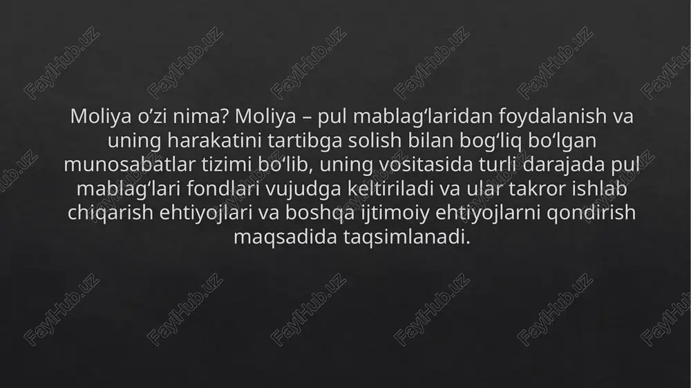 moliya tizimi, uning sohalar va bo'ginlari - Page 4