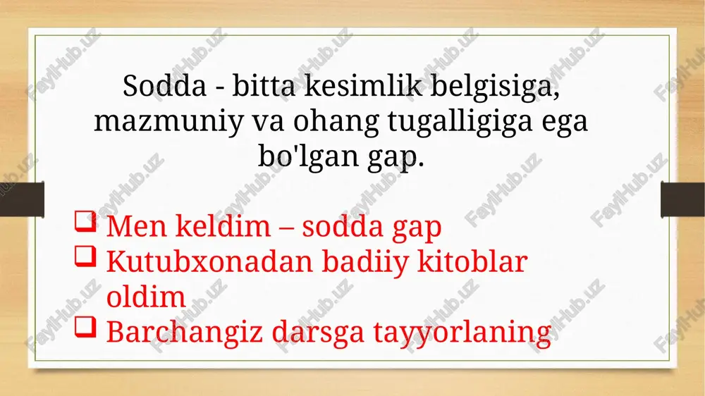 sodda va qo’shma gaplar hamda qo’shma gap qismlari va ularni bog’lovchi vositalar - Page 4