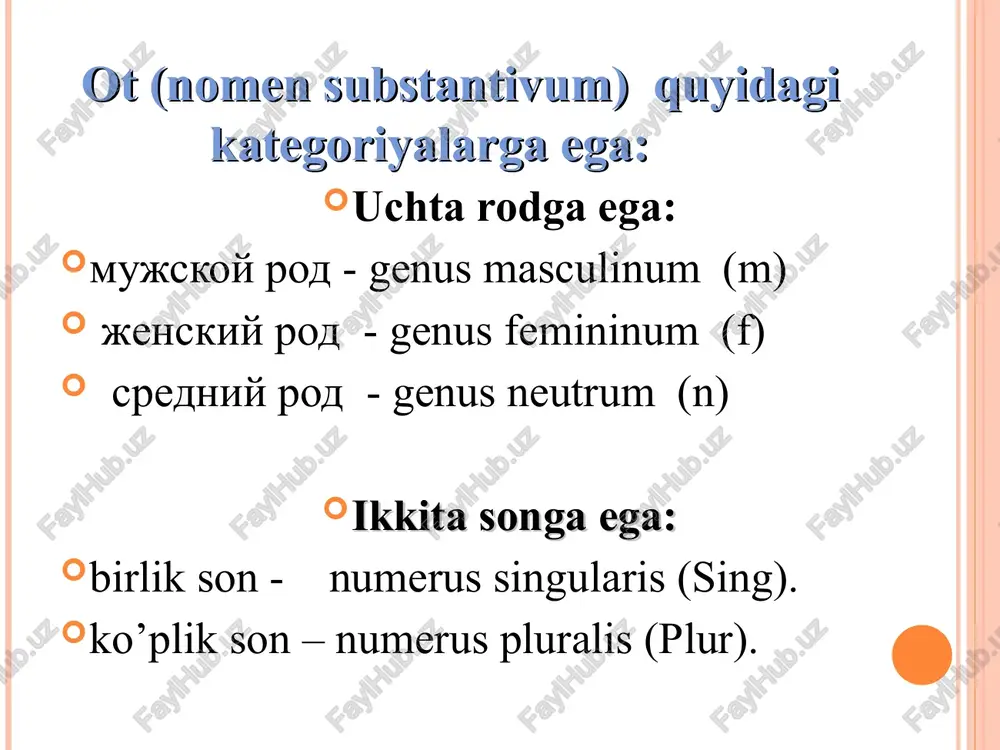 ot so‘z turkumi va uning grammatik kategoriyalari - Page 4
