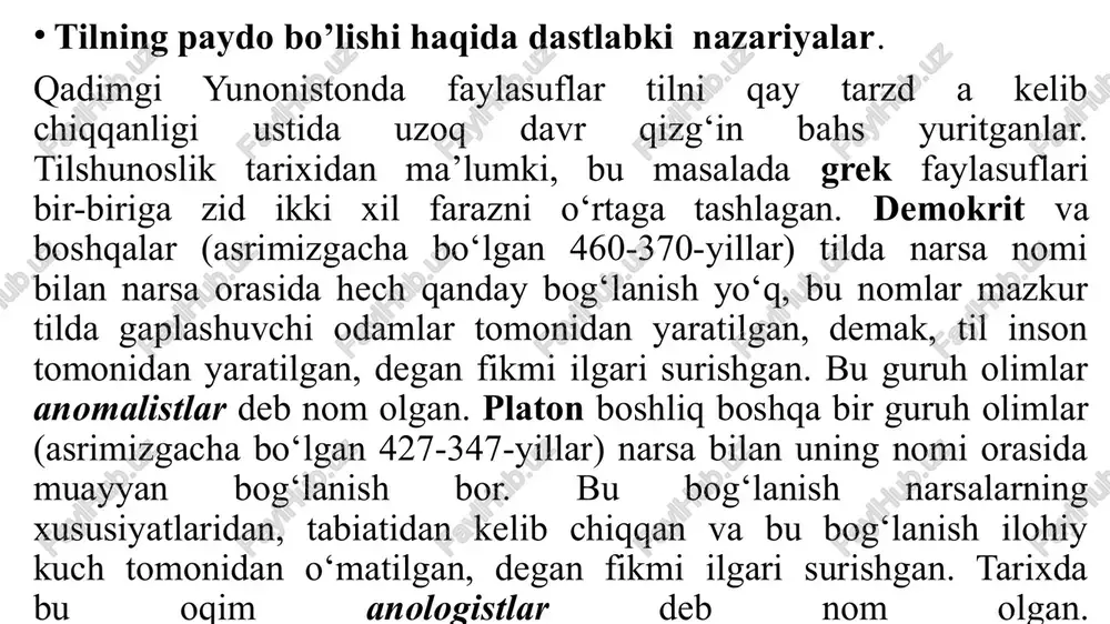 tilshunoslik fani tillarning tarixiy rivojlanishi va til tizimi. - Page 4