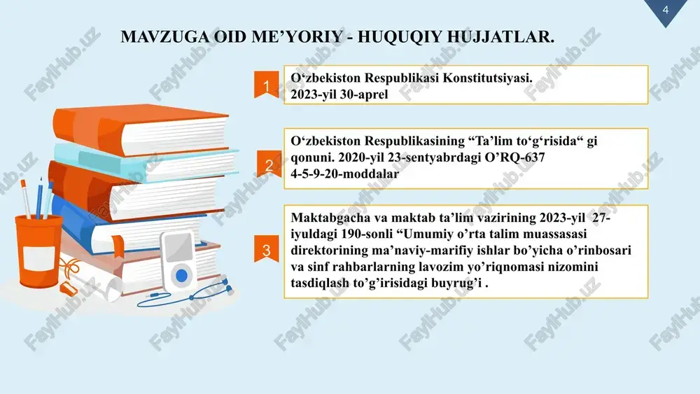 zlashtiruvchi, tarbiyasi og`ir o`quvchilar bilan dars mashg`ulotidan so`ng “sinf rahbar +fan o`qituvchisi +ota ona” loyhasini amalga oashirish ‹#› t/r amaldagi holat (o‘zbekistonda) amaldagi holat (xorijda) taklif 4 maktab psixologi va texnalogiya fani oʻqituvchilarining oʻquvchilarni kasbga yoʻnaltirishda soʻrovnoma olinadi sinf rahbarlari va fan o'qituvchilari muntazam ravishda uchrashib, o'quvchilarning o'rganishdagi muvaffaqiyatlari, ularning ehtiyojlari va ularga qanday yordam berish mumkinligi haqida muhokama qiladilar maktab amaliyotchi psixologi,sinf rahbar va fan o‘qituvchilari birgalikda o‘quvchilarning kasbga yo‘naltirishda doimiy ish olib borish kerak. hudutda joylashgan ishlab chiqarish zonalari bilan hamkorlik qilish kerak. qiyosiy tahlil ‹#› oʻquvchi yoshlarga ta`lim tarbiya berish jarayonida sinf rahbar va fan oʻqituvchilarining hamkorlik munosabatlari muhim omil xisoblanadi. xulosa ‹#› 13 maktabda sinf majlislari va ota onalar yigʻilishlariga noodatiy usullardan foydalanib yutuqqa erishayotgan oʻquvchilarni ota onalari va oʻzlarini doimiy (tashakkurnoma, xonodonlariga minnaddorchilik xatlari orqali) ragʻbatlantirib borish ; fan oʻqituvchisi sinf rahbar bilan hamkorlikda oʻquvchilarning ijtimoiy xulqi haqida malumotlarni tizimli oʻrganib chiqish oʻquvchilarni kasbga yoʻnaltirishda …