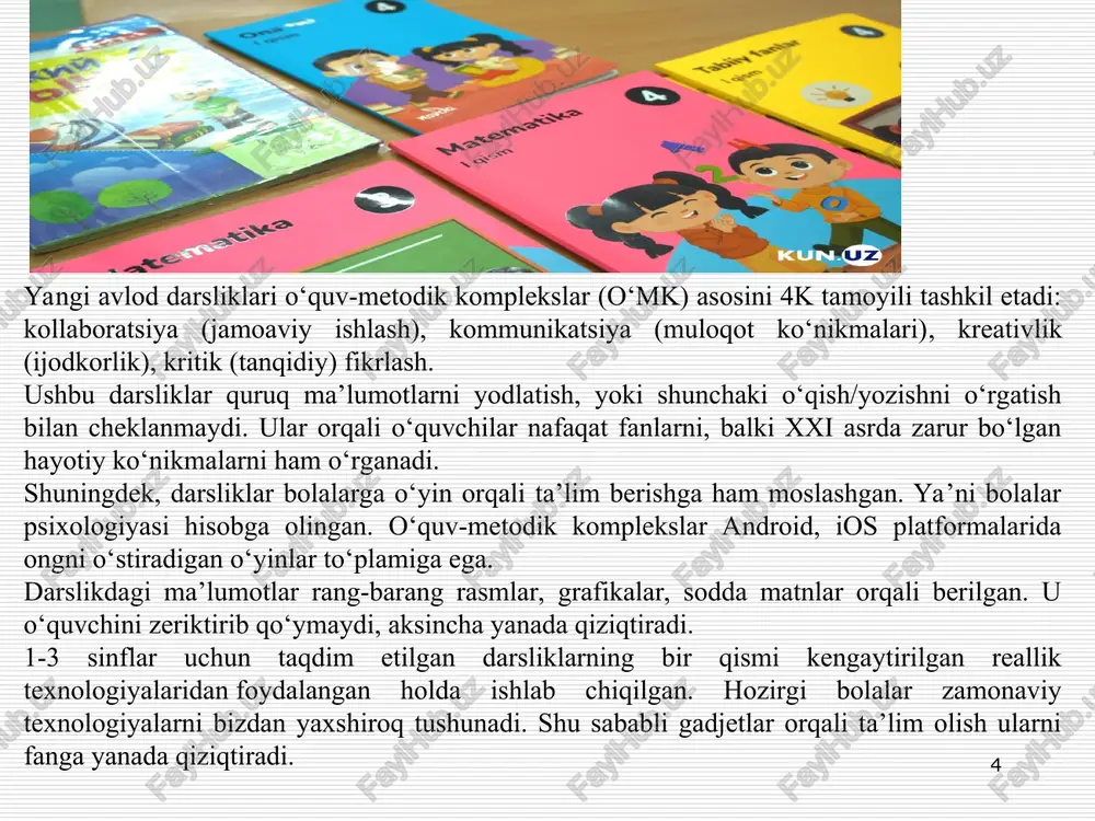 rs, uning turlarini ishlab javob beradi. nega xuddi mana shunday o‘qitish kerak? bunda ilmiy nuqtai nazardan eng foydali metodlarii o‘rganish, tanlash, asoslash, tavsiyalarni eksperimental tekshirish vazifalarini bajaradi. ona tili o’qitish metodikasi fani to’rt bo’limni o’z ichiga oladi: savod o’rgatish metodikasi ya’ni elementar o’qish va yozishga o’rgatish. bolalarga savod o’rgatish pedagogikadagina emas, balki ijtimoiy hayotda ham juda jiddiy qo’yilgan masalalardandir. chunki xalqning savodxonligi ozodlik uchun siyosiy onglilik uchun, madaniyat uchun kurash qurolidir. mustaqil o‘zbekiston respublikamizda har bir kishining savodxon bo’lishiga alohida e'tibor berilmoqda. 1-sinfga qadam qo‘ygan bolalarga barcha o’quv qurollariniig sovg’a qilinishi birinchi prezident i.karimovning kelajak avlodning savodxon, yuksak madaniyat egasi bo’lib yetishishlari uchun g’amxurligining bir namunasidi 2.o’qish metodikasi boshlang’ich sinflarda o’qish predmetining vazifasi birinchi navbatda bolalarni tez (me'yorida), to’gri, ongli va ifodali o’qish malakalari bilan qurollantirish hisoblanadi. 3.grammatika va imlo metodikasi. bu bo‘lim elementar yozuvga va hunixatga o‘rgatish, ya’ni grammatik tushunchalarni, boshlang‘ich imlo malakasini shakldantirishni o‘z ichiga oladi. 4. o‘quvchilar …