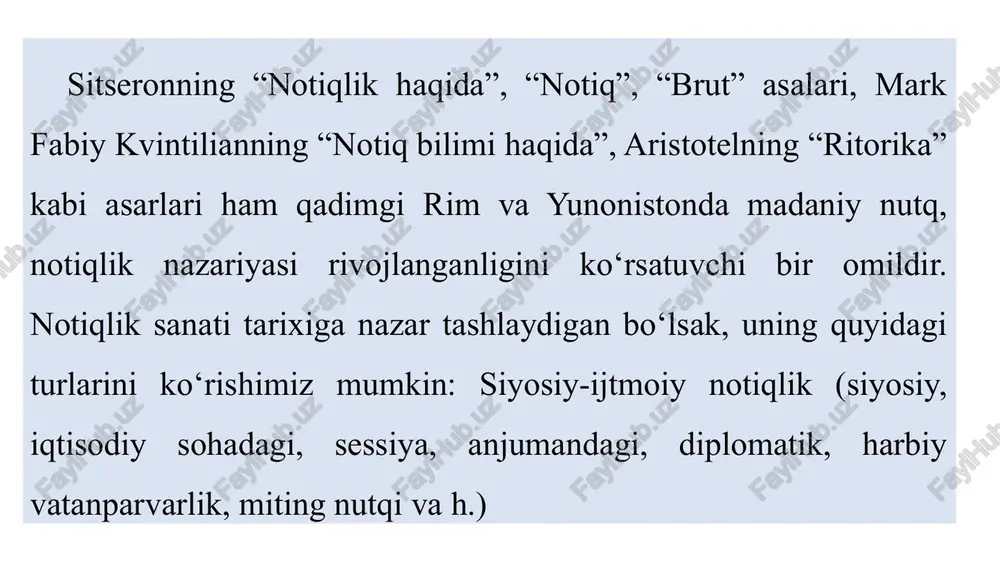 o'xtalib o'tishga to'g'ri keladi. malumki, nutq insonni tabiatdagi boshqa jonzotlardan farqlab, ulug'lab turadigan ijtimoiy hodisadir. kaykovusning “qobusnoma” asarida takidlanishicha, inson eshitish qobiliyati mavjudligi uchungina gapira oladi. shuning uchun u o'zgalar so'zini diqqat bilan tinglashga chaqiradi: “ey farzand, toki qila olsang, so'z eshitmakdin qochmag'ilkim, kishi so'z eshitmak bilan suxango'ylik hosil qilur. avvalo, buni shundoq dalillash mumkin: agar bir o'g'lon onadan tug'ilsa, unga erning ostidan bir joy qilib sut berib, ul joyda parvarish qilsalar, onasi va doyasi unga gapirmasalar, u o'g'lon hech kishining so'zin eshitmasa, ulug' bo'lg'onda lol (soqov) bo'lur. ko'rmasmusankim, barcha lollar kar bo'lurlar...” tinglash nuqtai nazar, jins, yosh, sotsial belgilardan tashqari, vaqt, vaziyat, holat, kayfiyat va boshqa ijtimoiy faktorlar bilan ham bog'liq bo'lgan murakkab psixologik jarayondir. yani, adresatning tinglashga bo'lgan ehtiyoj va qobiliyati sanab o'tilgan faktorlar bilan bevosita bog'liqdir. jumladan: 1. tinglashning vaqt bilan aloqadorligi. 2. tinglashning vaziyat bilan aloqadorligi. inson psixologiyasi shunday narsaki, u ko'pchilik oldida maqtov eshitishni yoqtirgani …