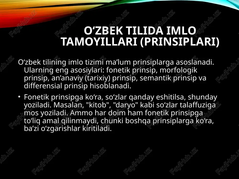 ajasini yuksaltiradi. foydalanilgan adabiyotlar bobojonov s., “ona tili o‘qitish metodikasi”, toshkent: o‘qituvchi, 2018. islomov m., “boshlang‘ich sinflarda til o‘rgatishning nazariy asoslari”, toshkent: tdpu, 2021. raxmonov m., “pedagogik mahorat va nutq madaniyati”, toshkent: yangi asr avlodi, 2020. o‘zbekiston respublikasi vazirlar mahkamasi huzuridagi davlat test markazi. “o‘zbek tili savodxonligi bo‘yicha uslubiy tavsiyalar”, 2022. karimova d., “boshlang‘ich ta’lim metodikasi”, toshkent: fan va texnologiya, 2019. image2.png image1.png /docprops/thumbnail.jpeg