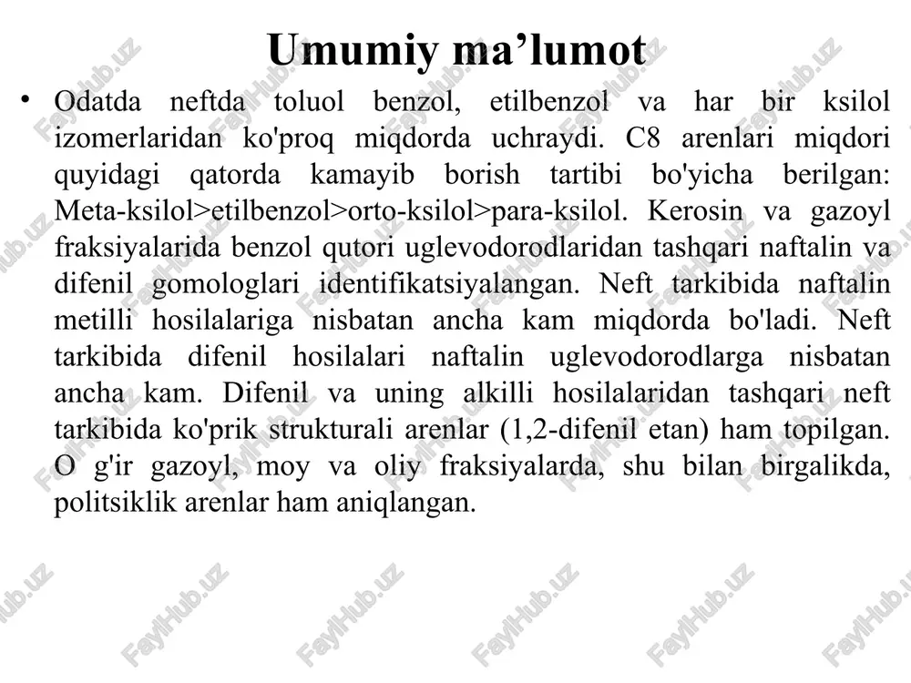 neftarenlar va ularning birikmalarining kimyoviy xossalari - Page 4