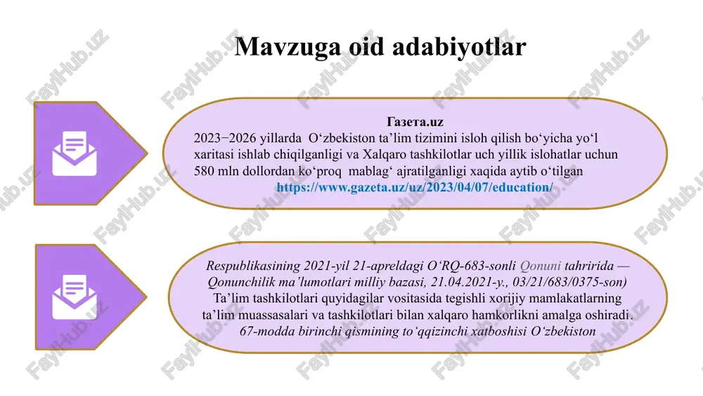 maktabning xorijiy tashkilotlar bilan hamkorlik ishlari samaradorligini oshirish - Page 4