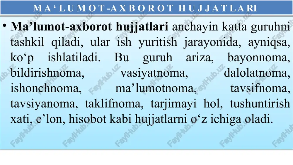 s h o n c h n o m a l a r davlat muassasalari, kasaba uyushmasi, jamoa xo‘jaligi, jamoat tashkilotlari muayyan lavozimli shaxsga uning muayyan tashkilot tomonidan ish yuritishga vakil qilinganini bildirish uchun beriladigan ishonchnoma rasmiy ishonchnomadir. bunday ishonchnomalar muassasa rahbari tomonidan imzolanishi va muhr bilan tasdiqlanishi kerak. rasmiy ishonchnomalarda ularning amal qilish (o‘z kuchini saqlash) muddati, albatta, ko‘rsatilgan bo‘ladi. ular bir necha kundan bir necha yilgacha bo‘lgan (lekin uch yildan ortiq bo‘lmagan) muddat uchun berilishi mumkin. agar ishonchnomada uning amal qilish muddati aniq ko‘rsatilmagan bo‘lsa, bunday hollarda u berilgan kundan boshlab bir yil davomida o‘z kuchini saqlaydi. berilgan kuni ko‘rsatilmagan ishonchnoma haqiqiy emas. shaxsiy ishonchnomalar ishonchnomalarning ikkinchi xili s h a x s i y, ya’ni ayrim shaxs tomonidan boshqa bir shaxsga muayyan ishni bajarish uchun ishonch bildirib berilgan yozma hujjatdir. muayyan tashkilotdan pul yoki qimmatbaho buyum, zaruriy hujjatlar olish, avtomobilni boshqarish, oldi-sotdi shartnomalarini rasmiylashtirish, mulkni boshqarish va …