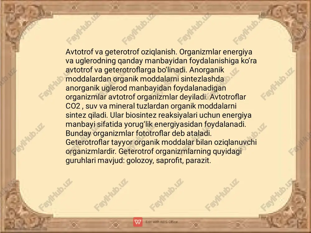 yetishmaganda to‘qimalarda natriy, kalsiy, magniy, ammiak va fosfat tuzlari to‘planishi ortadi. so‘ngra o‘simlik barglari sarg‘ayadi va quriydi. kurtaklar nobud bo‘ladi. barglar avval sariq, keyin to‘q qizil rangga kiradi. kalsiy. o‘simlik hujayrasining bo‘linishida, mikronaychalar hosil bo‘lishida qatnashadi. kalsiyning yetishmasligi birinchi navbatda yosh meristema to‘qimalarining shakllanishiga va ildiz faoliyatiga ta’sir qiladi. ildizlar va yon ildizlarning hosil bo‘lishi sekinlashadi, ildiz chiriydi, barglarning qirralari avval oqaradi, keyin qorayadi va barg plastinkasi bujmayadi mevalarda qizgish dog‘lar paydo boladi. o‘simliklar suvda erigan mineral moddalarni tuproqdan ildiz tukchalari orqali shimib oladi. suv va unda erigan mineral moddalar ildiz bosim kuchi ostida dastlab ildiz tukchalariga, ulardan ildiz naychalariga sizib o‘tadi, so‘ngra poyaga, va nihoyat, barg tomirlaridagi naychalar orqali barglarga o‘tadi. o‘simliklar yaxshi o‘sishi, mo‘l hosil berishi va uzoq yil yashashi uchun minerallarning ahamiyati katta. o‘simliklarning minerallarga bo‘lgan ehtiyojini qondirish uchun o‘g‘itlardan foydalaniladi. mineral o‘gitlarga azotli, fosforli va kaliyli, o‘gitlar misol bo‘ladi. azotli o‘g‘itlar o‘simliklarning o‘sishini tezlashtiradi, fosforli va …