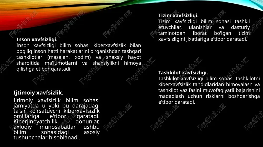 . foydalanuvchilarni potentsial sotsial injenerlik xavf vaqtlaridan, masalan, oltinchi hujumlaridan tanib o'tish uchun ta'lim bermoq. qonuniy muvofiqlik media aktivlarini mamlakatda amal qiladigan ma'lumotlarni himoya qilish va foydalanishiga oid tegishli data himoya va shaxsiy ma'lumotlarni himoya qiladigan qonunlarga binoan asoslang. nizomiy va litsenziya shartlari bilan muvofiq ishlanganini nazorat qilish. image2.png image3.jpg image4.png image5.png image1.png /docprops/thumbnail.jpeg