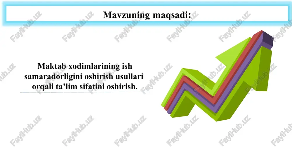 ish. maktab direktori. o‘quv ishlari bo‘yich direktor o‘rinbosari. psixolog va metod birlashma rahbarlari. o‘quv yili davomida. ta’lim sifati va xodimlarni ish samaradorligini oshiriladi 2 metod birlashmalardagi jamoaviy mashg‘ulotlar va uchrashuvlarni hamda tahlillarni muntazam tarzda olib borish. jamoa ruhini oshirish: jamoaviy tadbirlar jamoa a’zolari o‘rtasida aloqalarni mustahkamlash uchun turli tadbirlar, jamoaviy mashg‘ulotlar va uchrashuvlar tashkil etish. fikrlash va muhokamalar muammolarni birgalikda hal qilish va fikr almashish uchun muhokamalar va uchrashuvlar o‘tkazish. maktab direktori, o‘ibdo‘, psixolog va metod birlashma rahbarlari. o‘quv yili davomida va har chorak davomida. o‘qituvchilar uchun qulay ish muhitini yaratish orqali xodimlarni ish samaradorligini oshiriladi. e’tiboringiz uchun rahmat! image9.png image10.png image11.jpeg image12.jpeg image13.jpeg image14.jpeg /docprops/thumbnail.jpeg