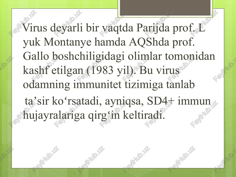 o-orttirilgan immun tanqisligi sindromi - Page 4