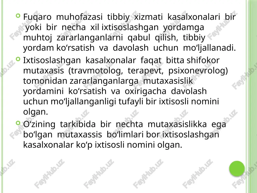 ikolog 8 kishi, bolalar jarroxligi 7 kishi, toksikologik 6 kishi, ruhiy terapevtik 5 kishi, radiatsion 5 kishi, yuqumli 7 kishi, pediatrik 6 kishi, radiologik 9 kishi, sanitar – profilaktik brigadalar mavjud. step 1 step 2 step 3 step 4 e’tiboringiz uchun rahmat image2.png image3.jpeg image4.jpeg image5.jpeg image6.jpeg image7.jpeg image8.jpeg /docprops/thumbnail.jpeg