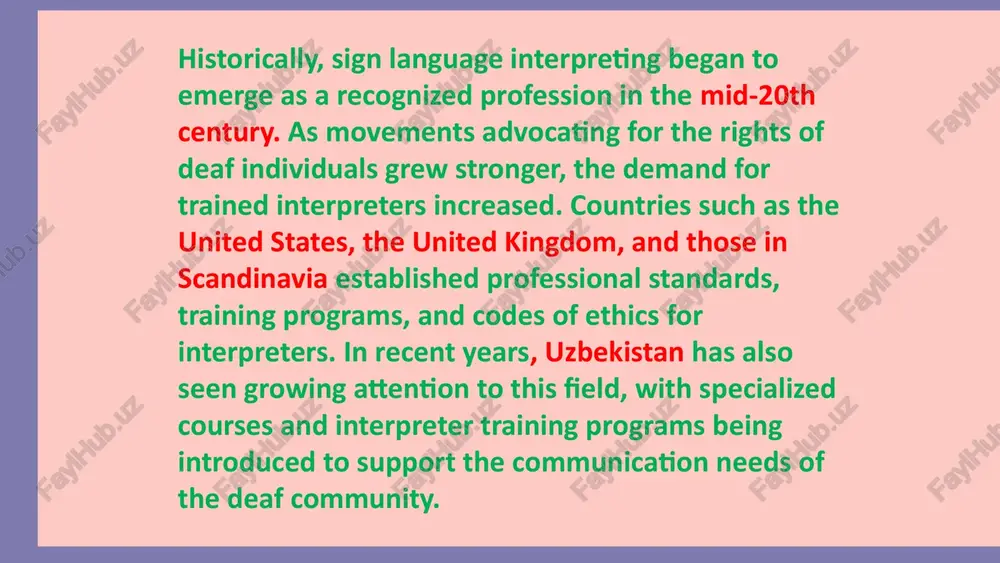 age interpreting and bilingualism share a common mission — to promote communication equity and social integration. together, they contribute to building an inclusive society where linguistic diversity is valued and every individual, regardless of hearing ability, has the right to be heard and understood. in this sense, bilingual interpreting stands not only as a professional skill but as a humanistic bridge connecting different worlds through mutual respect and understanding. thank you for your attention !!! image5.png image6.png image11.svg image7.png image13.svg image8.png image15.svg image1.png image2.svg image2.png image4.svg image3.png image6.svg image4.png image8.svg image9.png image10.png image21.svg image11.png image43.svg image12.png image56.svg image13.png image14.png image15.png image16.png image17.png image18.png image39.svg /docprops/thumbnail.jpeg