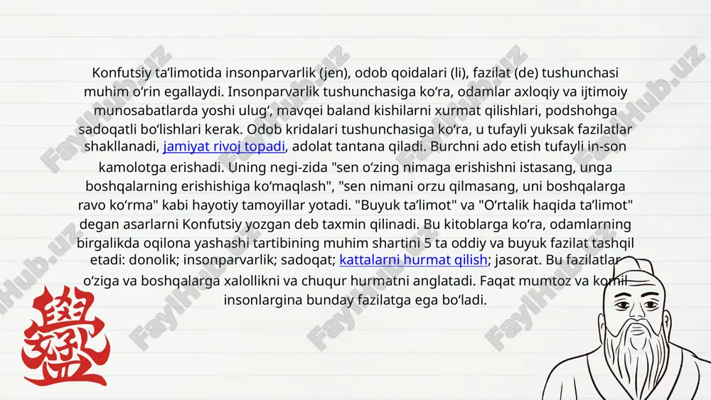 o munosabatlar ajratib ko’rsatiladi: hukmdorlar va quyi qatlam vakillari o’rtasidagi munosabatlar, kattalar va kichiklar, ota va o’g’il o’rtasidagi munosabatlar. rahmat image6.png image10.svg image1.jpeg image2.png image3.svg image3.png image4.png image6.svg image5.png image8.svg image7.png image12.svg image8.png image14.svg image9.png image16.svg image10.png image18.svg image11.png image20.svg image12.png image22.svg image13.png image14.png image15.png image26.svg image32.svg image16.png image17.png image18.png image30.svg image19.png image20.png image34.svg image21.png image36.svg image22.png image38.svg image46.svg image23.png image40.svg image24.png image25.png image43.svg image26.png image27.png image28.png image48.svg image29.png image50.svg image30.png image52.svg /docprops/thumbnail.jpeg