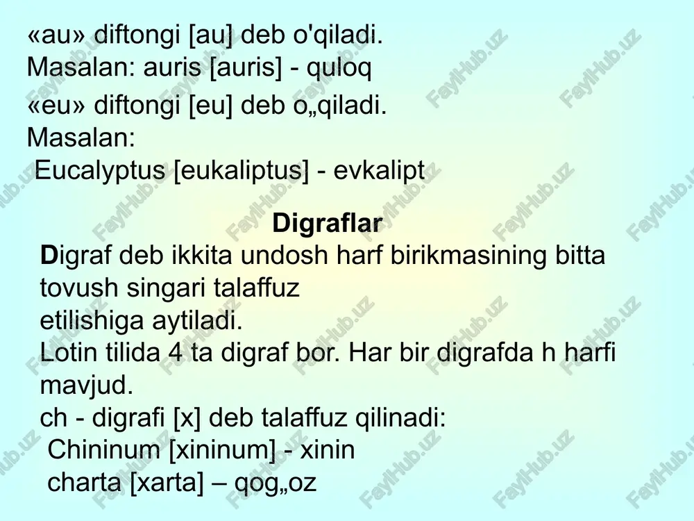 diftong va digraflar. xarf birikmalari - Page 4