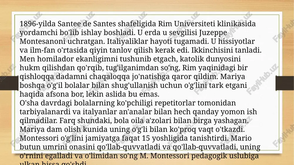 a siz ko'plab g'oyalar va o'quv materiallarini tayyorlash bo'yicha master-klasslarni topishingiz mumkin. montessori uslubining asosiy tamoyillari usul har bir bolaning noyobligi aksiomaga asoslanadi va ta'lim va tarbiya uchun maxsus yondashuvni talab qiladi. ta'lim tizimi uch qismdan iborat: o'qituvchi, bola va atrof-muhit. u uch asosiy tamoyilga asoslangan: bolaning maksimal erkinligi, rivojlanish va ta'lim taraqqiyoti va imkoniyatlarini tanlash; individual trening dasturini yaratish; o'qituvchining minimal aralashuvi va o'quv natijalari bo'yicha an'anaviy avtoritar nazoratning yo'qligi. shunday qilib, montessori tizimi bolada o'z potentsialini rivojlantirish, o'z-o'zini o'rganish va o'z-o'zini tarbiyalash uchun istakni rag'batlantiradi. bunday holatda, homiladorning mas'uliyati bolaning faoliyatini tartibga solishdan iborat bo'lib, bolaning manfaatdorligi uchun kerakli darajadagi yordam berishdir. shunday qilib, montessori pedagogikasining asosiy komponentlari bolalarning o'z rivojlanish yo'llarini amalga oshirishiga imkon beradi montessori tizimining asosiy qoidalari bola faoliyati. voyaga etmagan bola bolani tarbiyalashda, o'qituvchi emas, yordamchi sifatida kichik rol o'ynaydi. harakat erkinligi va bolani tanlash. keksa bolalar yoshlarga ta'lim berishadi. shu bilan birga, ular …