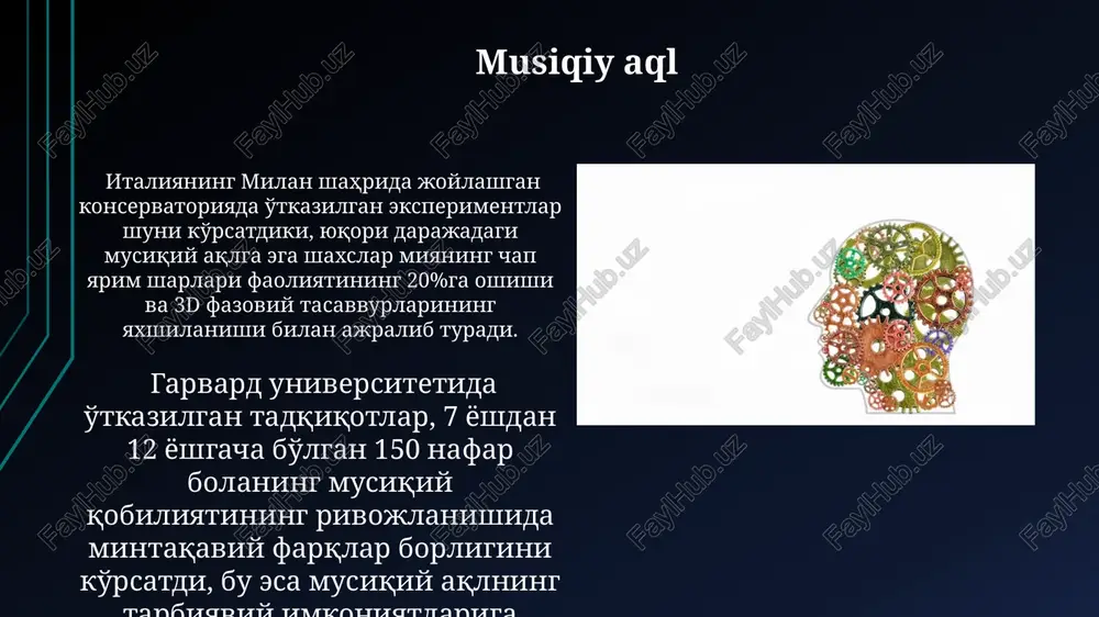 a boshlaydi va 12 yoshga kelib, bolalarda murakkab matematik masalalarni yechish qobiliyati 30% ga oshadi. mantiqiy-matematik aqlga ega bo'lgan shaxslar, masalan, london universiteti olimlari o'tkazgan tadqiqotlarga ko'ra, murakkab algoritmlarni 2-3 baravar tezroq tushunishadi. suyuq aql suyuq aql modeli, govard gardnerning 7 ta aql turi nazariyasiga asoslangan bo'lib, 1983 yilda nashr etilgan va bugungi kunda jahonning 200 dan ortiq mamlakatlarida ta'lim tizimida qo'llaniladi. suyuq aqlning rivojlanishiga ta'sir etuvchi omillardan biri – o'quv muhiti hisoblanadi. masalan, o'zbekistonning toshkent shahridagi maktablarda suyuq aqlni rivojlantirishga yo'naltirilgan maxsus dasturlar tatbiq etilmoqda. kirish reymon cattellning ikki omilli intellekt nazariyasi (suyuq va kristallashgan intellekt) 20-asrning o‘rtalarida paydo bo‘lib, inson intellektining turli xil jihatlarini o‘z ichiga olgan. garvard universitetida 1983-yilda nashr etilgan xovard gardnerning ko‘p qirrali intellekt nazariyasi 7 ta asosiy intellekt turini, jumladan, lingvistik va mantiqiy-matematik qobiliyatlarni aniqladi. jismoniy-kinestesik aql tadqiqotlar shuni ko'rsatadiki, jismoniy-kinestesik aql yuqori darajada rivojlangan 100 nafar odamdan 85 nafari sport yoki raqs sohasida …