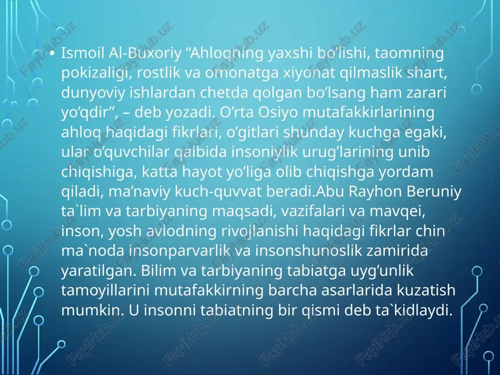 lishga birgalikda kelishga taklif etadi, otalar bir-birlari bilan uchrashishlari va oʼz bolalari toʼgʼrisida fikr almashishlari uchun tadbir tashkil etadi. ota-onalar yigʼilishlari uchun mavzularni tanlashda ularga quyidagi roʼyxat taqdim etilishi mumkin: bolaning oʼsishi va rivojlanishi; qiyin xulq-atvorni qanday tuzatish mumkin; bolaning ovqatlanishi; bolalar kasalliklari; oʼyin orqali oʼrgatish; shaxsiy qadr-qimmat hissini rivojlantirish; nutqni rivojlantirish; oʼyinchoqlarni tanlash va h.k. ota-onalar va mtm mutaxassislari foydalanishi mumkin boʼlgan maʼlumotlarni olish uchun. kuzatish bolalarni, ularning qiziqishlari, yutuqlari, muloqot va oʼzaro aloqa koʼnikmalarini, muammolarini, alohida ehtiyojlarini tushunishni hamda xulosalarning asosliligini taʼminlashga yordam beradi. pedagoglar ota-onalar bilan ishlash jarayonida oilaga bolalar, ularning kuchli va zaif tomonlari, alohida ehtiyojlari haqida koʼproq bilishga koʼmaklashadi. bunday maʼlumot almashuv chinakam hamkorlik muhitini vujudga keltiradi. oilalar bilan hamkorlik ishlarini olib borish bola rivojlanishining dastlabki bosqichlarida oilaning tutgan oʼrni beqiyosdir. bolalar oilada tarbiyalanadi va unda yuz beradigan voqealar ularga juda katta taʼsir koʼrsatadi. kichkina bolalar oilaga juda bogʼlanib qolgan boʼladi, chunki oila: ularning jismoniy …