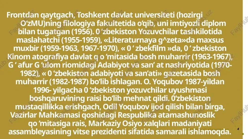a yaratilgan eng yaxshi hikoyalar turkumi bo‘ldi», — deb yozgan edi. adibning «sarob», «azroil o‘tgan yo‘llarda», «qorako‘z majnun» kabi hikoyalari buning jonli dalilidir. bu hikoyalarda sobiq ittifoq davrida bo‘lib o‘tgan fojiali voqealarning yorqin manzaralari g‘oyat ta’sirli va aniq qilib ko‘rsatib berilgan. 11 vash logotip ili nazvanie «sarob» hkoyasida rossiyalik pioner pavlik morozovning o‘z otasini fosh etib, ko‘rsatgan «jasorat»ini takrorlagan kimsan nomli oqpadarning o‘z buzrukvoriga qarshi qilgan yovuzligi va buning ayanchli oqibati mohirona aks etgan. shu fojiali voqea misolida sho‘rolar davridagi ijtimoiy adolatsizliklar, nopokliklar, kommunistlarning o ‘z qora niyatlarini amalga oshirishda bolalarni otalariga qarshi qayrab ish yuritishdan ham qaytmaganliklari ochib tashlangan. vash logotip ili nazvanie m irzo ulug‘bek qora guruhchilarning mudhish niyatidan, mamlakat osmonini qora bulut qoplayotganligidan voqif bo‘ladi. biroq uni hokimiyat taqdiridan ko‘ra, ko‘proq uzoq yillar davomida yig‘ilgan xazina — kitoblarning taqdiri qiynaydi: « y o 'q ! m en saltanatdan ayrilishdan qo ‘rqmayman. faqat bu elga qirq yil rahnamolik …