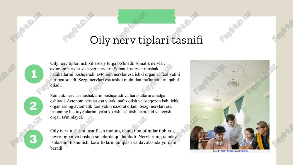 dim etilishi kerak. ovqatlanish orqali nerv tizimini qo'llab-quvvatlash uchun sabzavotlar, mevalar, to'yinmagan yog'lar va protein manbalariga boy dietani tanlash zarur. bular nerv tizimini mustahkamlashga yordam beradi. nerv tiplari va ovqatlanish nerv tiplari va jismoniy faollik jismoniy faollik nerv tizimiga ijobiy ta'sir qiladi, stressni kamaytiradi va kayfiyatni yaxshilaydi. jismoniy faollik ta'siri har xil nerv tiplari jismoniy faollikni turlicha qabul qiladi, bu esa ularning motivatsiyasini belgilaydi. sport va nerv tiplari muntazam jismoniy faollik yurak-qon tomir sog'ligini yaxshilaydi va umumiy salomatlikni qo'llab-quvvatlaydi. sog'liq uchun jismoniy faollik jismoniy faollik uyqu sifatini yaxshilaydi va o'z-o'ziga ishonchni oshiradi. uyqu va jismoniy faollik oily nerv tiplari inson nerv tizimining muhim qismidir. ular odamlarning hissiy holatlari va sog'lig'iga ta'sir qiladi. davolash usullari, masalan, kognitiv-behavioral terapiya, dori-darmonlar va alternativ tibbiyot, bu muammolarni hal qilishda muhim ahamiyatga ega. davolash usuli har bir nerv tipi uchun individual tanlanishi lozim, bu bemorlarning holatini yaxshilash va stressni kamaytirishga yordam beradi. oily nerv tiplari …