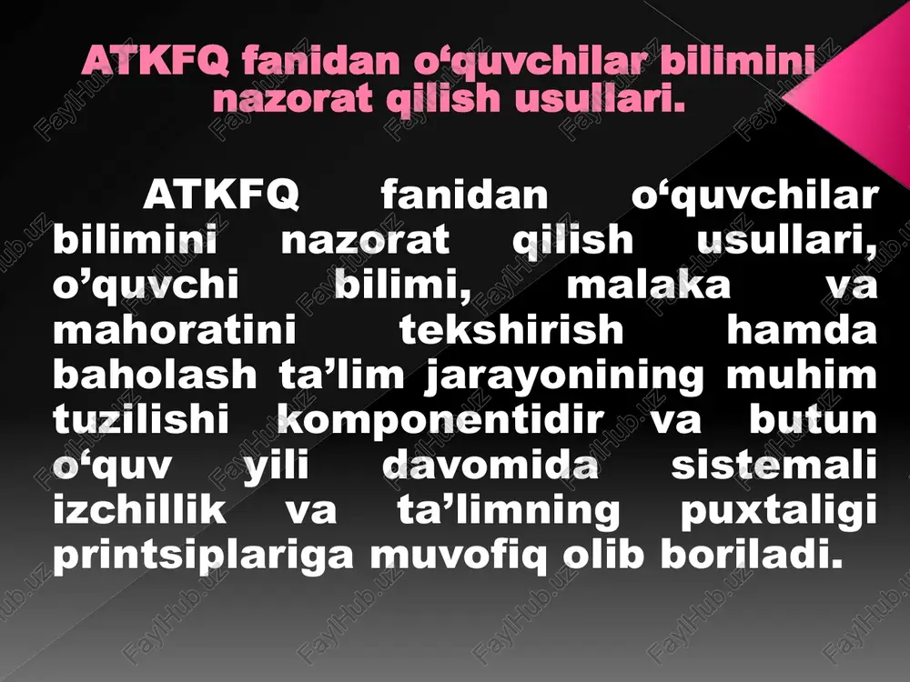 testni buzolmaydi yoki to'g'ri javoblarni nusxa olmaydi. ilova 2003 yilda dasturchi a.s.bashlakov tomonidan ishlab chiqilgan. uning ishi tufayli dasturiy ta'minot doimiy ravishda yangilanadi, foydalanuvchilarga tobora ko'proq imkoniyatlar taqdim etilmoqda. oddiy qobiqdan mytestxpro dasturi ishonchli tarzda kuchli dasturiy paketga aylandi. mytestx ikkita versiyada mavjud: a) oddiy (dasturning eski versiyasi) - dasturdan notijorat maqsadlarda foydalanish naqd to'lovlarni talab qilmaydi. har qanday ta’lim muassasasi, o‘qituvchi va talaba litsenziya shartnomasi asosida hech qanday pul ajratmalarsiz dasturdan bepul foydalanishi mumkin. test (ingliz tilidan test - "test", "check") - miqdoriy va sifat jihatidan individual farqlarni aniqlash uchun mo'ljallangan standartlashtirilgan, qisqa, vaqt cheklangan testlar. testlarni yaratishda asosiy fikrlardan biri sub'ektlarning katta kontingentini tez va nisbatan aniq baholash uchun vositaga ega bo'lishdir. ommaviy jarayonlarda vaqtni tejash talabi tabiiy holga keladi, bu esa ta'limga aylandi. mytestx dasturi mytestx -bu o’quvchilarning bilim saviyasini tekshirishda qo’llanadigan dastur bo’lib har qanday testlarni kritishimiz mumkin. mytestx dasturi 3-ta oynadan tashkil topgan bo’lib ularning …