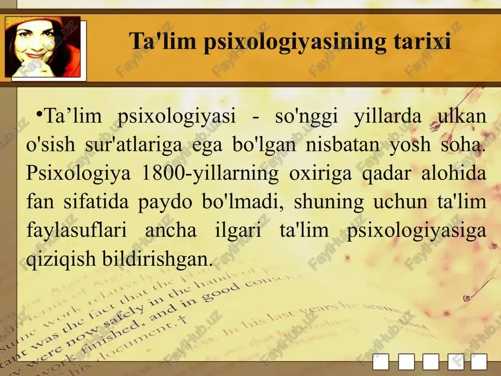 ta’lim jarayonining samaradorligi ko‘p jixatdan o‘qituvchi tomonidan beriladigan ko’rsatmalarga xam bog‘liq. o‘qituvchining roli shundan iboratki, u o‘quvchilarga tegishli ustanovkani hosil qilishi, nimani vaqtincha, nimani umrbod esda olib qolishi kerakligini, nimani butunlay esda olib qolmasdan, faqat tushunib olish kifoya qilishini, nimani so‘zma-so‘z esda olib qolishni, nimaning ma’nosini o’z so’zlari bilan aytib berish uchun esda olib qolish zarurligini ko’rsatib o’tishi lozim. ta’lim berish jarayoni emotsional jarayon. agar o‘quvchilarga berilayotgan axborot ularda xech qanday xis-tuygu uygotmasa, uni o‘quvchilar yaxshilab esda olib qolmaydilar qiziqishlar shaxsning muxim va individual xususiyatlaridan biri bo’lib hisoblanadi. qiziqishlar o‘quvchilar hayotida katta rol o’ynaydi. ular o‘quv faoliyatini faollashtiruvchi asosiy turtkilar - motivlardir. faoliyatdan kutiladigan natija psixologiyada maqsad deyiladi. o‘quv jarayonining boshqarilishi ikkita asosiy maqsadni ko’zda tutadi. ulardan birinchisi, o‘quv jarayonini to’g’ri tashkil eta olish, ikkinchisi esa o‘quvchilarning shaxsiy qiziqish va ehtiyojlarini qondirishdir. ana shu maqsadlar boshqarishning vazifalarini belgilab beradi. demak, o‘quv jarayonini boshqarishning: birinchi vazifasi tashkiliy bo’lib, o‘quvchilarning ta’lim va …