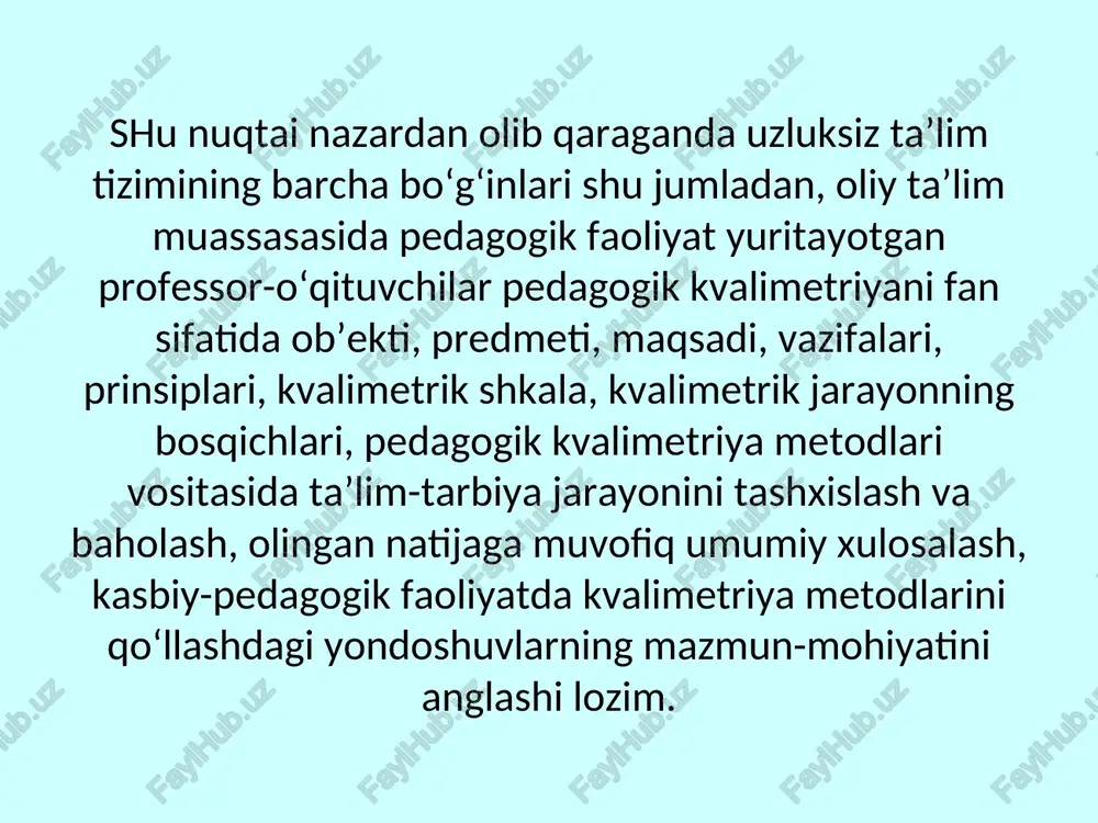 ta’lim-tarbiya jarayonida pedagogik kvalimetriya metodlaridan foydalanish muammolari - Page 4