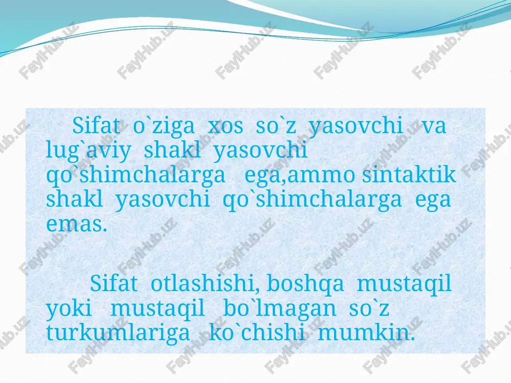 sifat so'z turkumi slayd - Page 4