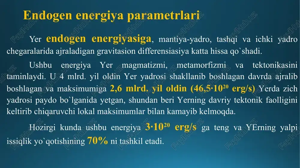 kristallashuv differensiasiyasi magmadan (sovush jarayonida) (kristallashib) nisbatan evtetiklarga nisbatan yuqori haroratli va ortiqchalarining ketma-ket u yoki bu minerallarning ajralishida namoyon bo`ladi. bunda sovuyotgan eritma nisbatan yengil eriydigan minerallar bilan boyiydi. oddiy magmaning qayta kristallashuvi umumiy geokimyoviy yo`nalishi ikkita tarmoqdan tashkil topgan bouen ketma-ketligida tavsiflash mumkin. birinchisi to`q rangli mg-fe-silikatlarga, keyingisi och rangli sa-na-k-dala shpatlarini izohlaydi. bouen ketma-ketligi istalgan magmaning qayta kristallashuvida kuzatilavermiaydi. yuqori qatori bazalt magmaning, quyi qismi andezit magmaning qayta kristallashuvida hosil qilish mumkin. bouen qatoriga minerallar ham evolyusiyalanadi. harorat pasayishi bilan to`q (qora) tusli minerallarda magniy miqdori kamayib temir ko`payadi, dala shpatlarida esa ca, al miqdori kamayib na, so`ngra kaliy ko`payadi. ushbu qatorda yuqoridan pastga qarab kremniy va nisbatan ishqorli elementlar (k, na) miqdori ko`payadi va ortiqcha kremnezyom (qum tuproq) kvars tarzida ajralib chiqadi. magmaning kichik (kam) elementlari kristallashish jarayonida o`zining aksessor (qo`shimcha) minerallarini (apatit ca5[ po4]3 (f, cl, oh), sirkon zr[sio4], titanit ca ti [sio4] o va …