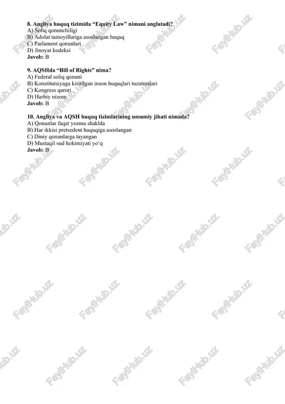 angliya va aqshda huquqning asosiy manbalari - Page 4