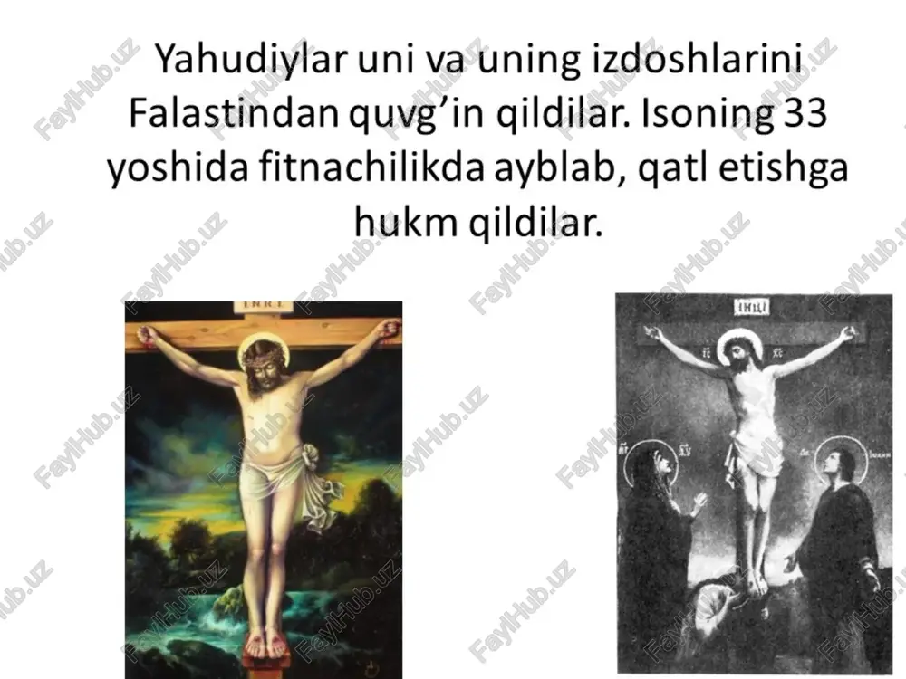 m uch yoshli maryamning birinchi ruhoniy tomonidan qadimiy ahd ibodatxonasiga olib kirilganligiga bag‘ishlanadi. ibodatxonaga kirish bayramidan bir hafta oldin 15-noyabrda rojdestvo posti boshlanadi. nihoyat, 20-dekabrda rojdestvo bayrami kiradi va 31-yanvargacha davom etadi. isoning cho‘qintirilishi bayrami 6 yanvarda nishonlanadi. bu bayram isoning yahyo tomonidan cho‘qintirilishiga bag‘ishlanadi. navbatdagi yana bir yirik bayram sretenie (olqishlash, kutib olish) bayramidir. bu bayram iso tug‘ilgach avliyo simeon tomonidan uni kutib olinishiga bag‘ishlanadi. yuqorida sanab o‘tilgan bayramlar oldidan ularga tayyorgalik sifatida turli muddatli postlar o‘tkaziladi. postning mohiyati inson ruhini tozalash va yangilash, diniy hayotning muhim voqealariga tayyorgarlikdan iborat. pravoslav cherkovida ruhoniylar uch tabaqaga bo‘linadi: 1) diakon, 2) ruhoniy, 3) yepiskop. diakon (grek. xizmatchi) ruhoniylikning eng quyi tabaqasi hisoblanadi. ruhoniy yoki ierey pravoslav ruhoniyligining ikkinchi tabaqasi hisoblanadi. yepiskop yoki arxiyerey ruhoniylikning eng oliy unvoni hisoblanadi. yepiskoplar barcha ibodat va sirli marosimlarni bajara oladilar. poytaxt shaharlarning yepiskoplari mitropolit deb ataladi. pravoslav cherkovining eng oliy mansabi patriarxdir. katolik yo‘nalishi. xristianlikning …