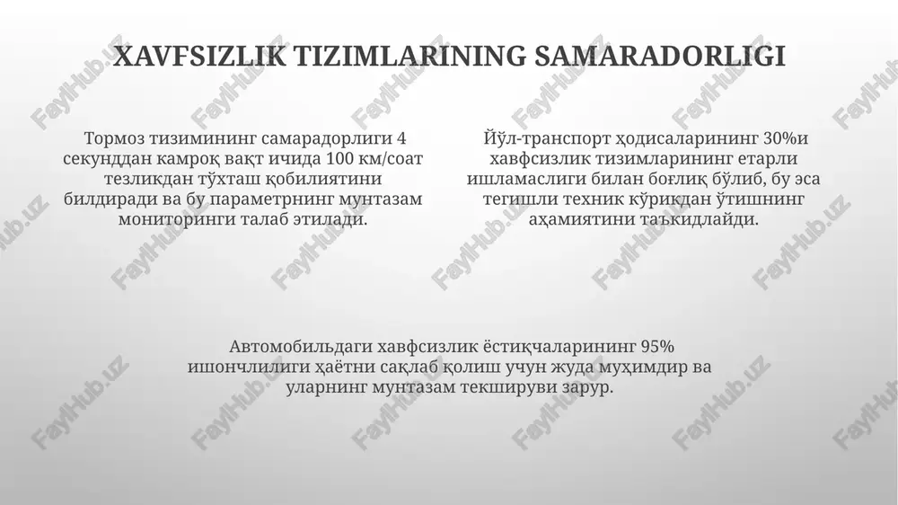 avtomobil yõlining ishlash qobilyatini va ishonchliligini baholash - Page 4
