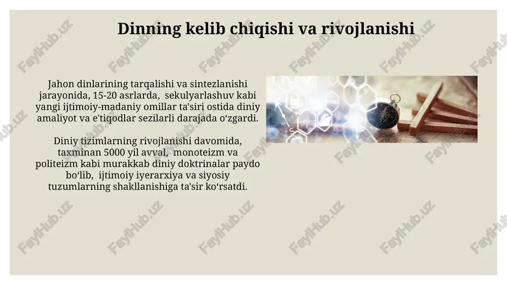 dinshunoslik fanining predmeti, maqsadi va vazifalari - Page 4