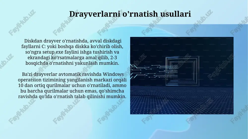 drayverlarni kompyuterlarga qanday oʻrnatiladi - Page 4