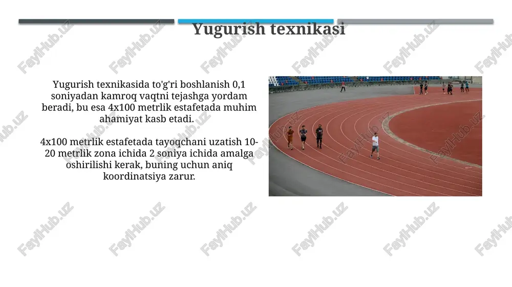 estafetali (4x100)ga yugurish texnikasini urganish - Page 4