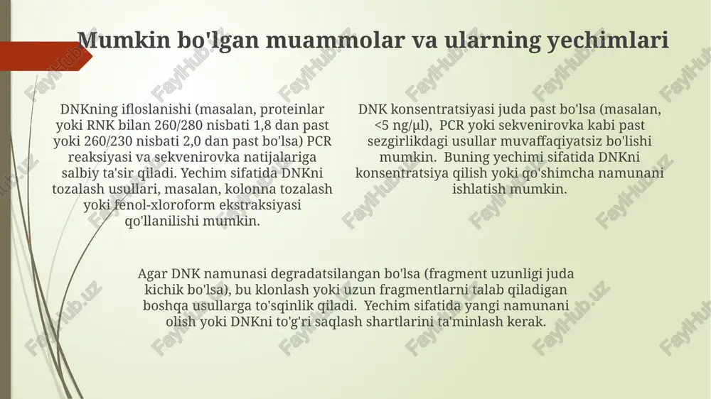 dnk konsentratsiyasi va tozaligi - Page 4