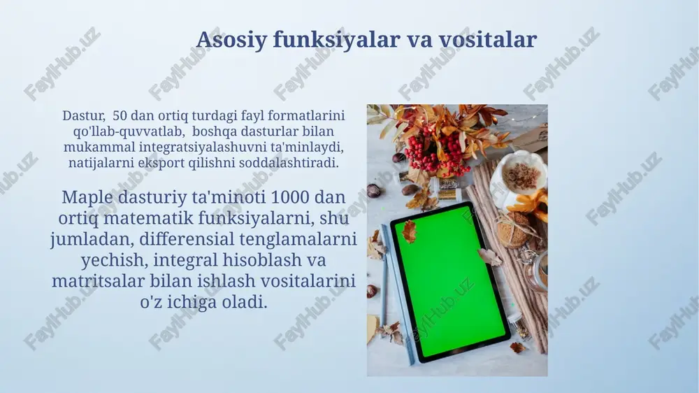 maple amaliy dasturlar paketini ishga tushirish, uning asosiy imkoniyatlari va interfeysi - Page 4