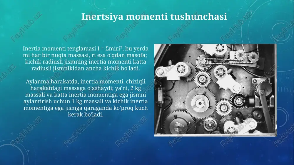 mexanik tizimlar dinamikasiga kirish. inersiya momenti - Page 4